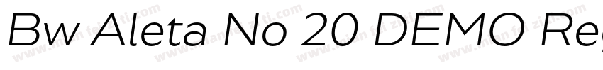 Bw Aleta No 20 DEMO Regula字体转换